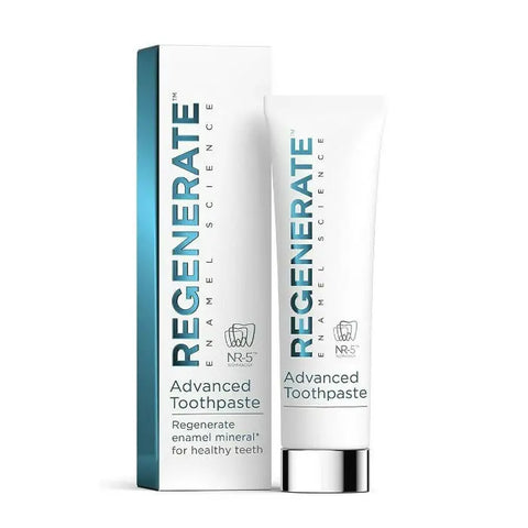 Jag Couture London New York Regenerate Enamel Science Advanced Toothpaste 75ml in a tube, designed to strengthen and protect tooth enamel.