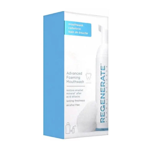 Foaming mouth bath by Jag Couture London, regenerate expert oral rinse in a 50ml bottle with a sleek design.