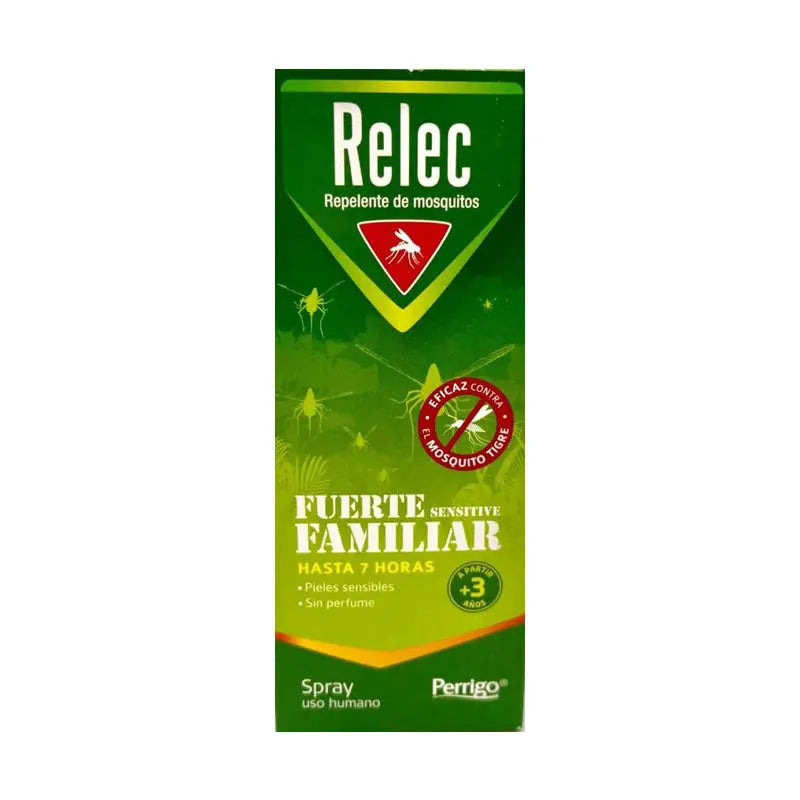 Relec Strong Sensitive Spray 75ml by Jag Couture London New York, a clear bottle with spray nozzle and label.