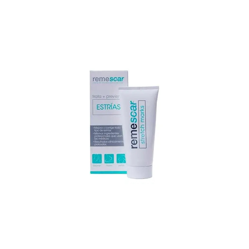 Jag Couture London - New York Remescar Stretch Marks cream in a 100ml tube, designed to reduce the appearance of stretch marks.