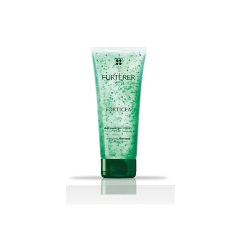Rene Furterer Forticea Energizing Shampoo 200ml bottle, featuring sleek packaging, designed to invigorate scalp and hair.