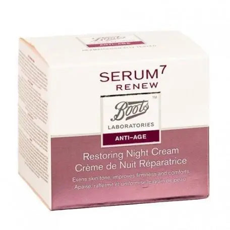 Jag Couture London Renew Night Restorative and Anti-Aging Cream Serum, 50ml, in a sleek jar with a modern design.