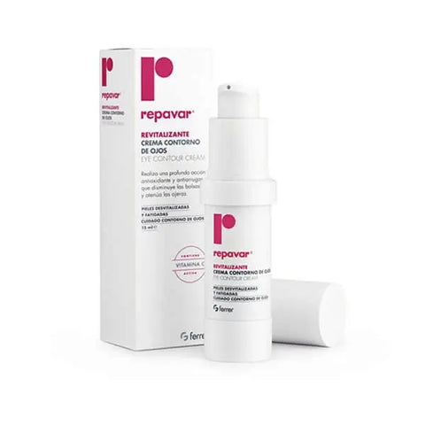 Repavar Revitalizante Active Eye Contour Cream in 15ml jar, designed to hydrate and refresh the delicate eye area.