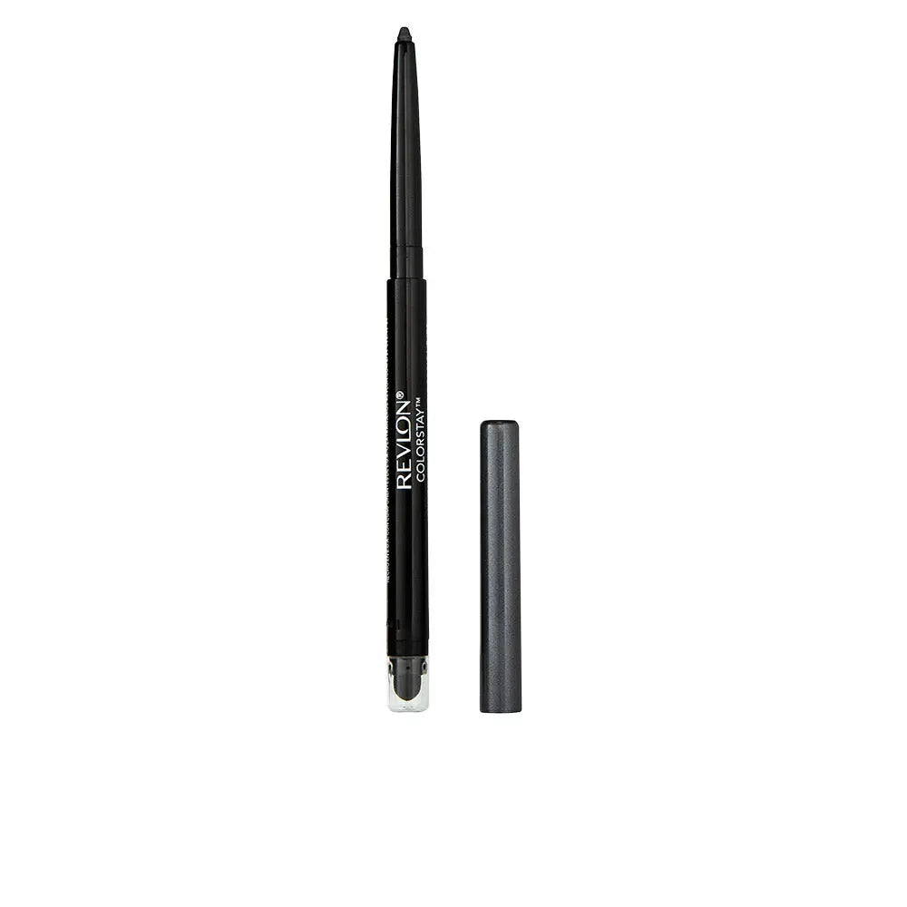 Revlon Colorstay Eye Liner in 204 Charcoal, 0.28g, with sleek black pencil and sharp tip for precise eye makeup application.