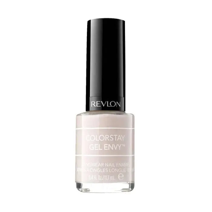 Revlon Colorstay Gel Envy 020 All Or Nothing nail polish bottle with colorful nail tips displaying the shade.