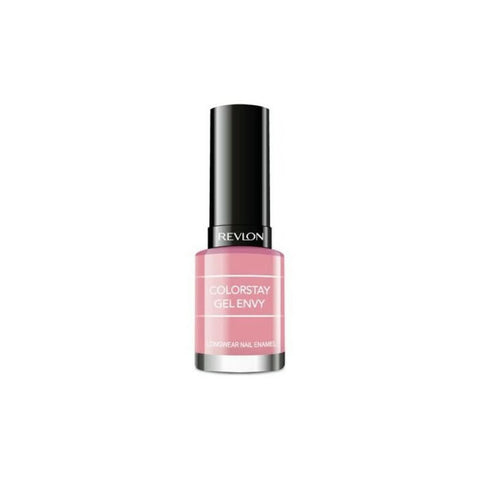 Revlon Colorstay Gel Envy Nail Polish in Cardshark shade, vibrant blue color, with the bottle displayed on a neutral background.