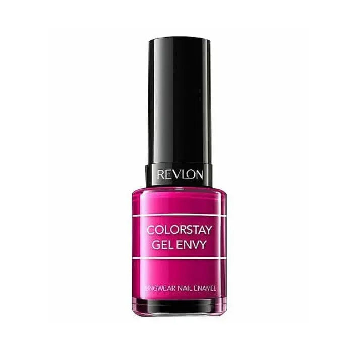 Revlon Colorstay Gel Envy nail polish in shade Royal Flush, featuring vibrant red color with glossy finish, by Jag Couture London New York