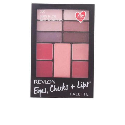 Revlon Eyes Cheeks Lips Palette 300 Berry In Love with eyeshadows, blush, and lip shades in a compact palette from Jag Couture London.