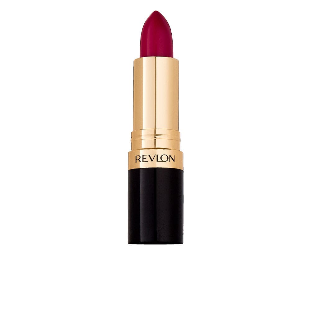 Revlon Super Lustrous Lipstick 440 Cherries In The Snow in a sleek lipstick tube, with vibrant red shade visible.