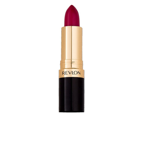 Revlon Super Lustrous Lipstick 440 Cherries In The Snow in a sleek lipstick tube, with vibrant red shade visible.