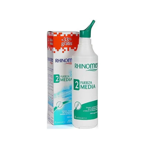 Rhinomer F2 180ml nasal spray bottle by Jag Couture London New York, with white cap and clear label.