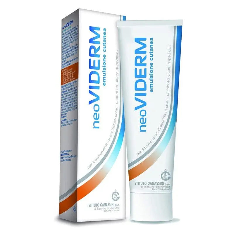 Rilastil Neoviderm protective and soothing moisturizing skin emulsion in 100ml bottle, designed for sensitive skin care.