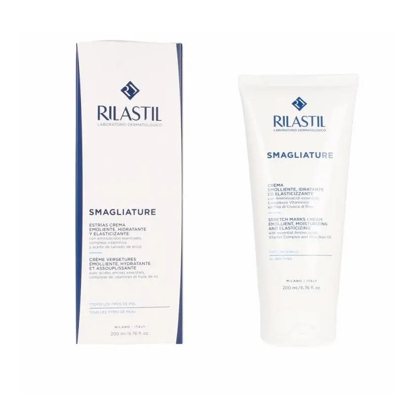Jag Couture London New York Rilastil Stretch Marks Cream 200ml tube showing the product packaging and branding.