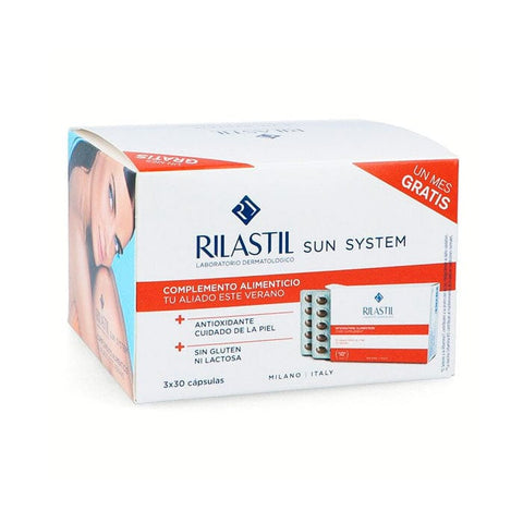 Rilastil Sun System Oral Promo 2x30 capsules by Jag Couture London New York, dietary supplement for sun protection.