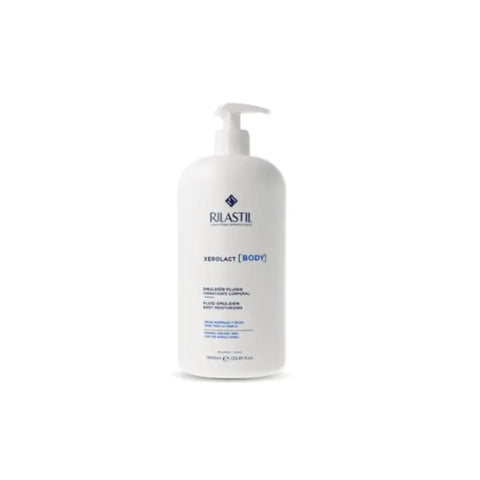 Rilastil Xerolact 6 Body Milk for normal and dry skin, 1000ml bottle, natural skincare product by Jag Couture London New York