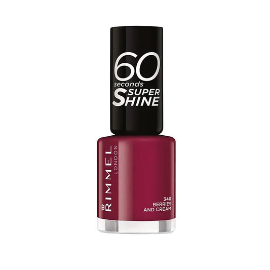 Rimmel London 60 Seconds Super Shine Nail Lacquer 340 Berries And Cream Jag Couture London - New York