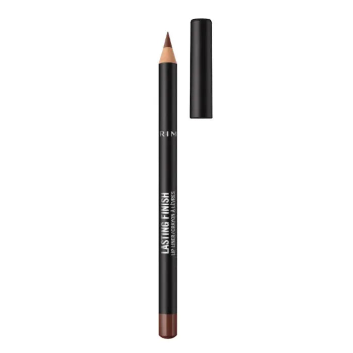 Rimmel London Lasting Finish 8h Lip Liner in shade Brownie Pie, with the product displayed on a neutral background.