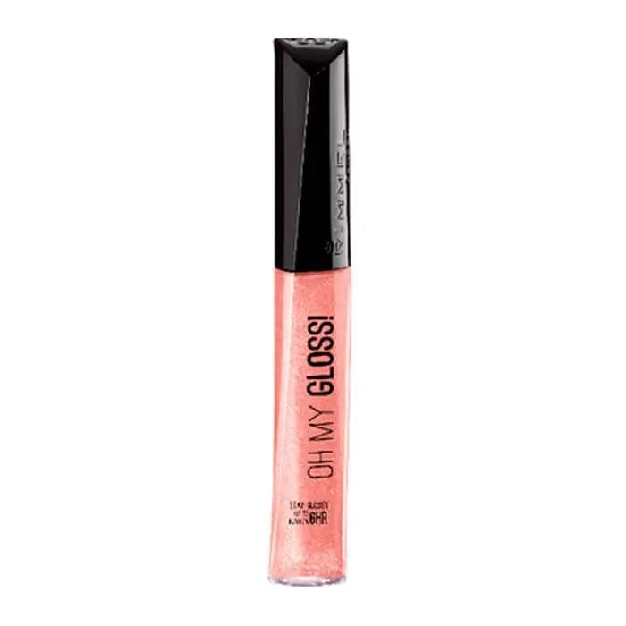 Rimmel London Oh My Gloss Lipgloss in shade 130 Purrr…Glossy Cat, shiny pink lip gloss with smooth applicator, close-up view