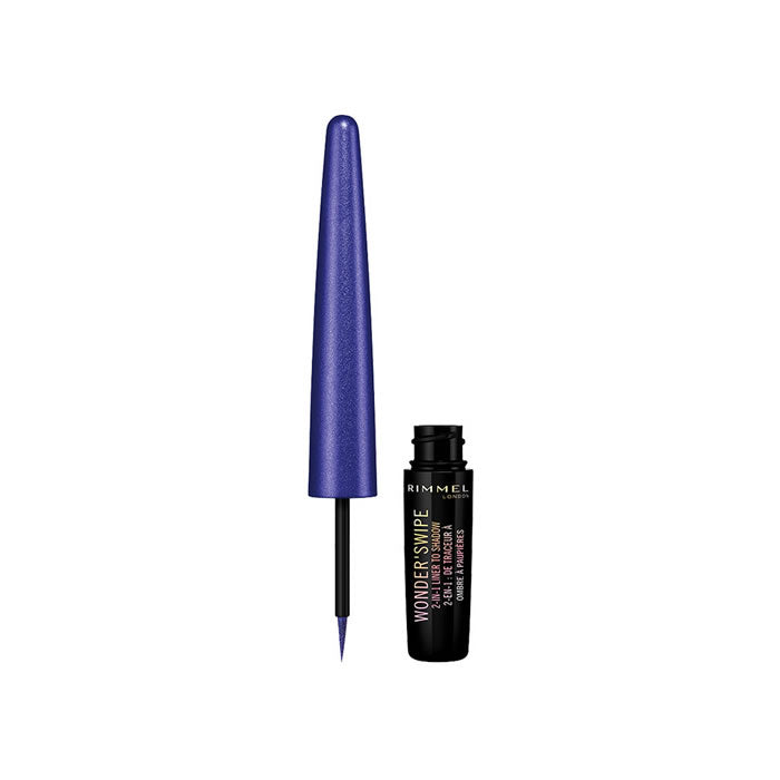 Rimmel London Wonder Swipe 2-in-1 glitter eyeliner and eyeshadow in shade 010 As F**k, 1.7ml, with shimmering applicator and product tube.