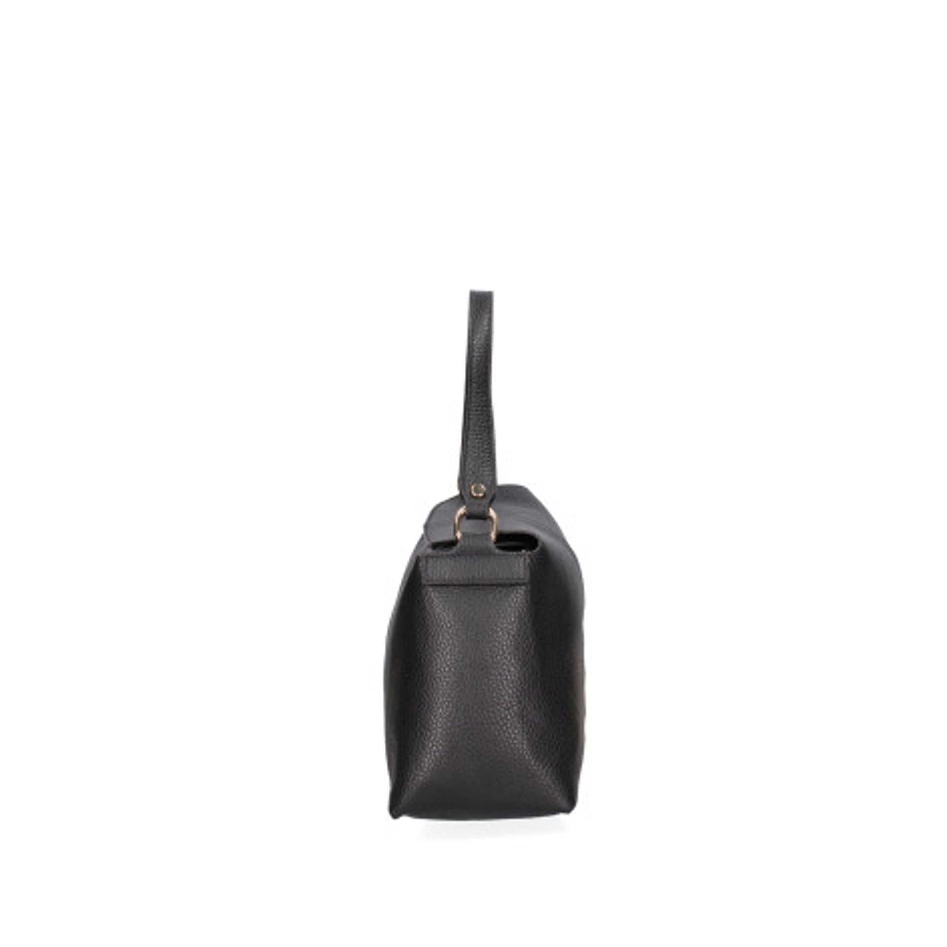 Roberta Rossi black leather handbag by Jag Couture London featuring sleek design and silver hardware.