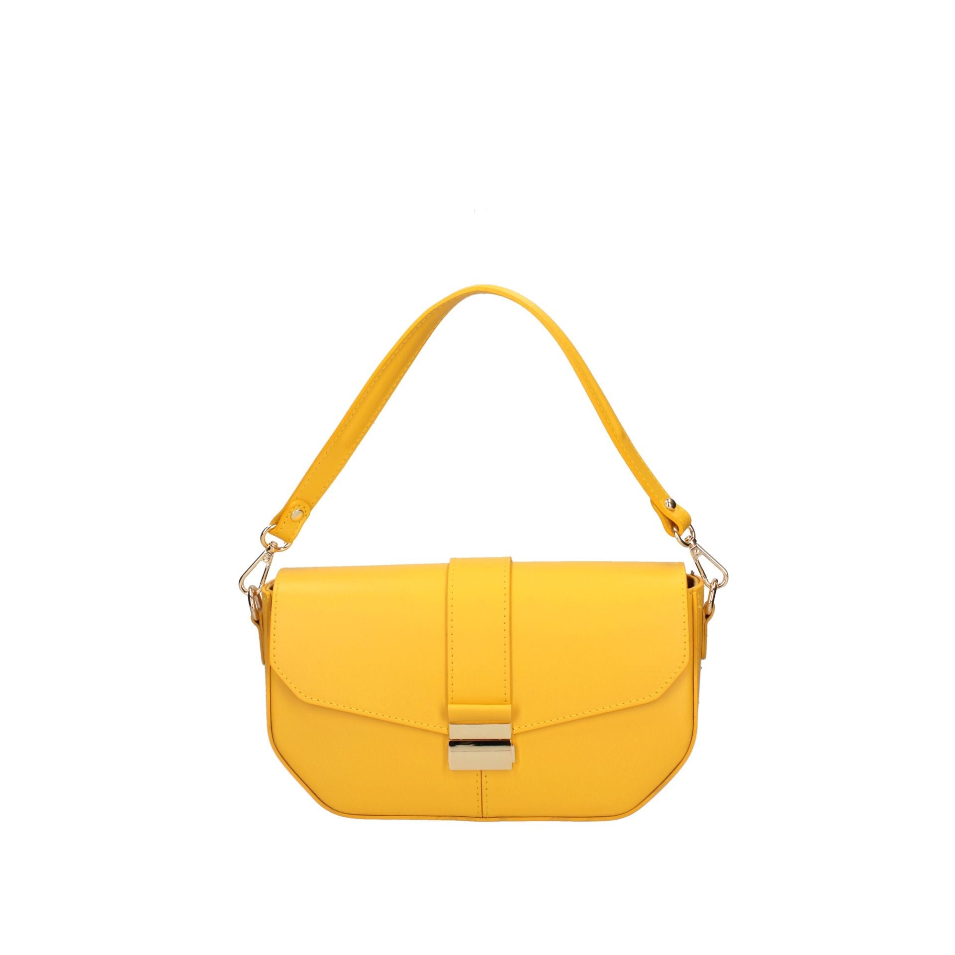 Roberta Rossi RR220722923FBG-L224 Giallo luxury handbag by Jag Couture London – New York, showing bright yellow leather exterior.