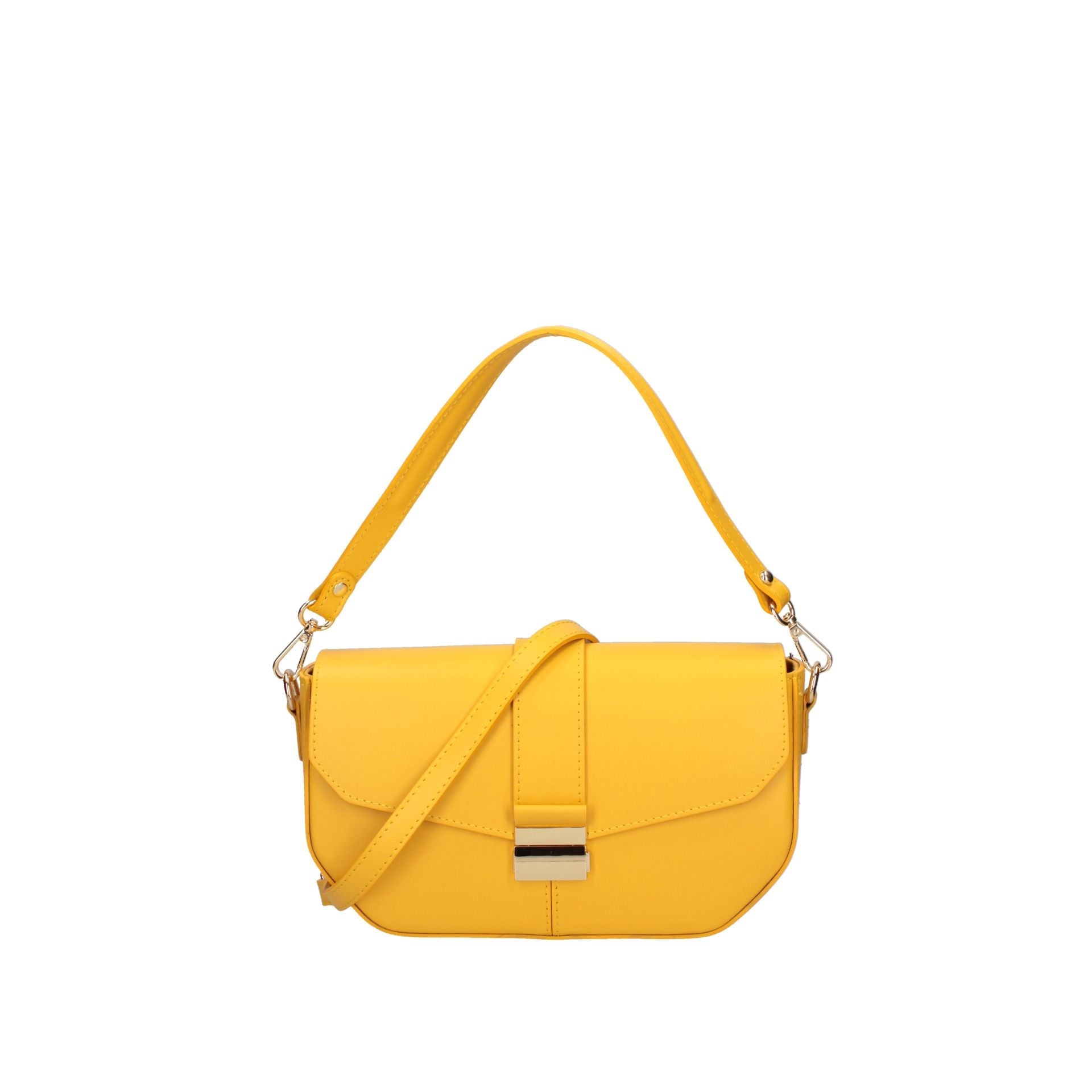 Roberta Rossi RR220722923FBG-L224 Giallo yellow handbag by Jag Couture London New York displayed on a plain background