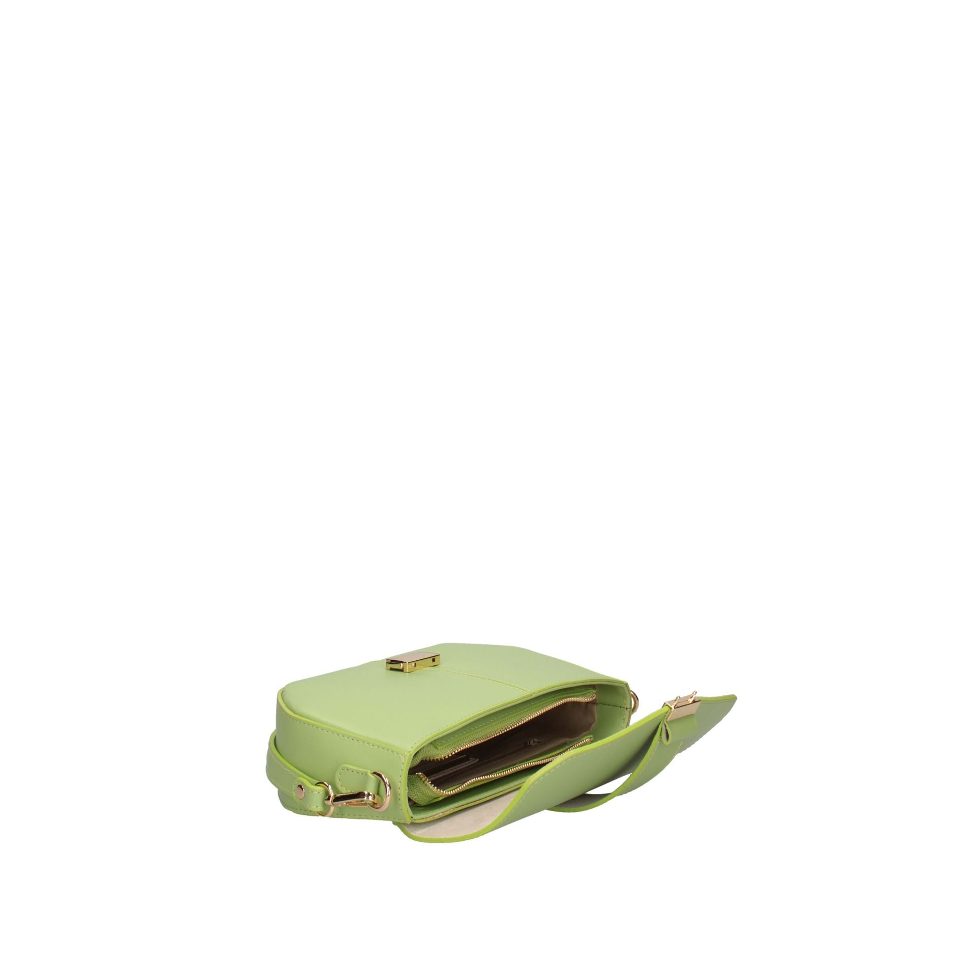 Roberta Rossi RR220722923FBG-L260 Pistachio handbag by Jag Couture London-New York, showing textured leather with gold hardware.