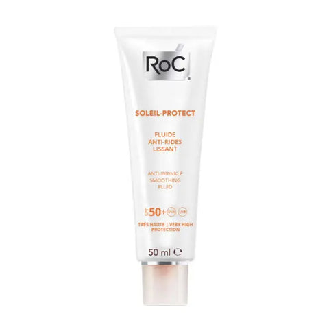 Jag Couture London - New York Roc Soleil Protect Anti-Wrinkle Smoothing Fluid SPF50 50ml bottle shown in the image.