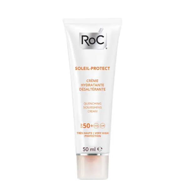 Jag Couture London Roc Soleil Protect Nourishing Cream SPF50 in 50ml jar, showcasing smooth, hydrating skincare with sun protection.