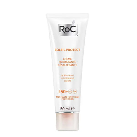 Jag Couture London Roc Soleil Protect Nourishing Cream SPF50 in 50ml jar, showcasing smooth, hydrating skincare with sun protection.