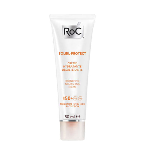 Jag Couture London Roc Soleil Protect Nourishing Cream SPF50 in 50ml jar, showcasing the skincare product with protective formula.