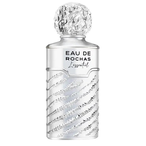 Rochas L'Essentiel Eau De Parfum spray 100ml with elegant bottle, displayed on a neutral background.