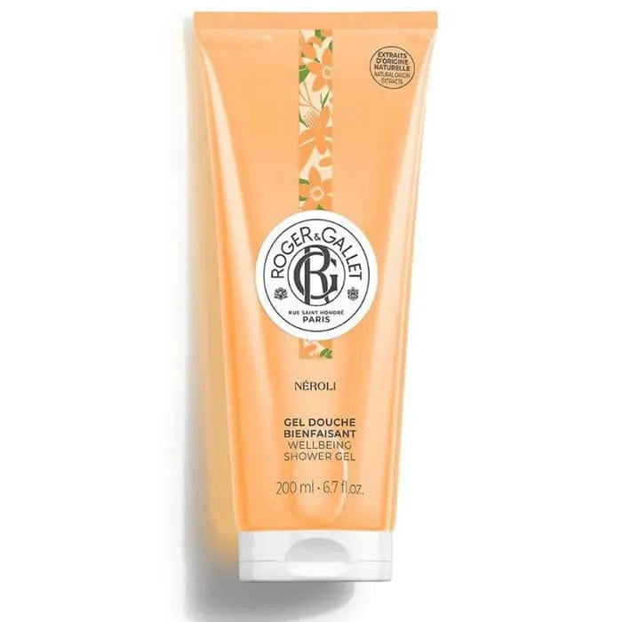 Roger & Gallet Néroli Gel Douche Bienfaisant 200ml, luxurious orange blossom shower gel with refreshing citrus scent.