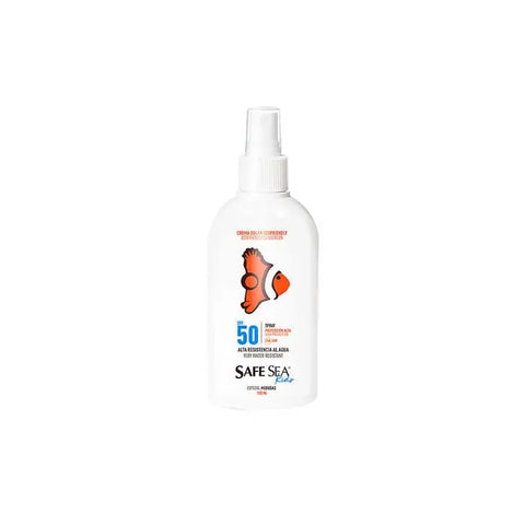 Jag Couture London-New York Safe Sea Kids Sunscreen SPF50 spray, 100ml, for gentle sun protection and easy application.