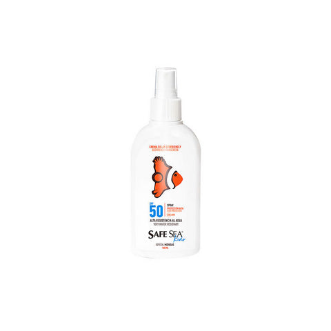 Jag Couture London New York Safe Sea Kids Sunscreen SPF50 spray, 100ml, gentle sun protection for children, easy-to-apply body sunscreen.