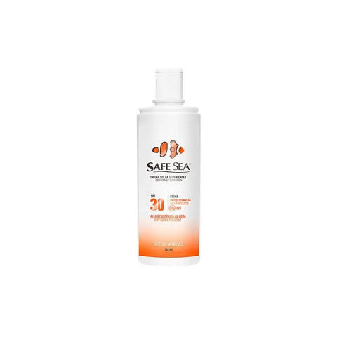 Ecofriendly Safe Sea Sunscreen spray SPF30 in 200ml bottle, by Jag Couture London New York, shown in a sleek packaging design.