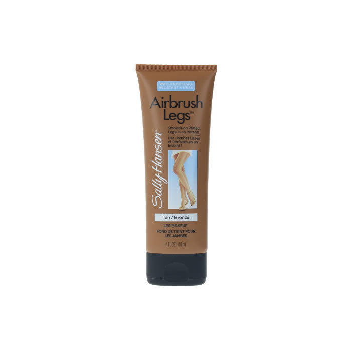 Sally Hansen Airbrush Legs Lotion in Tan Glow, a natural-looking body bronzer with a smooth application and even tan finish