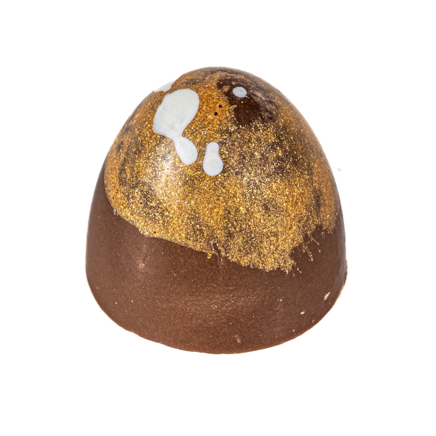Jag Couture London Salted Caramel Bullet, milk chocolate with salted caramel crunch ganache, 10g chocolate treat.