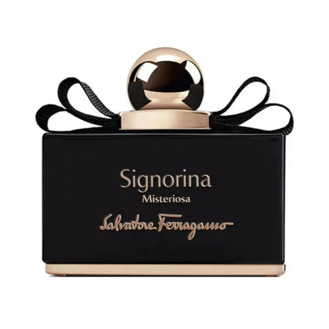 Salvatore Ferragamo Signorina Misteriosa 30ml Eau De Perfume spray, elegant glass bottle with gold accents.