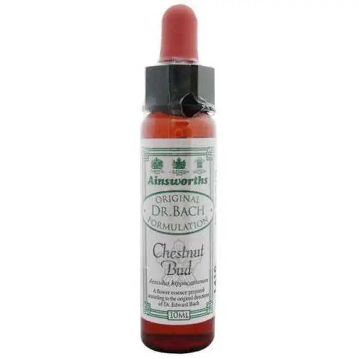 Santiveri Bach Chestnut Bud 10ml herbal remedy bottle, with label and packaging details, on a neutral background.