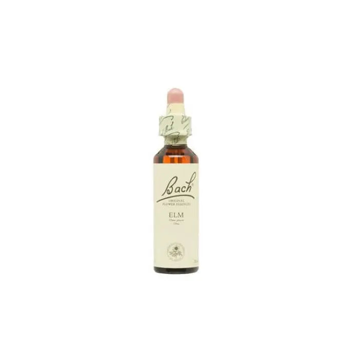 Santiveri Bach Elm 10ml herbal remedy in a small glass bottle, used for emotional balance and stress relief.