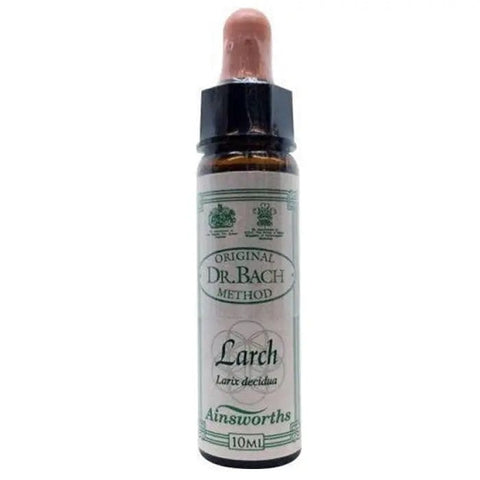Santiveri Bach Larch 10ml homeopathic remedy in a small glass bottle with dropper, designed for natural wellness.