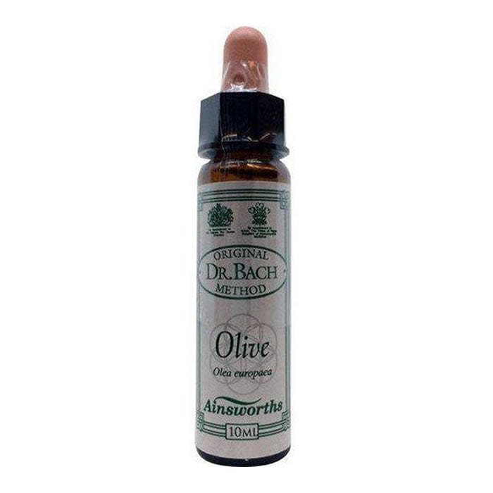 Santiveri Bach Olive 10ml bottle, natural herbal remedy from Jag Couture London New York, with green olive extract visible in the image.