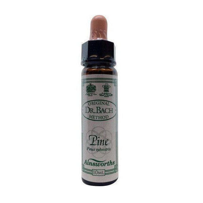 Santiveri Bach Pine 10ml herbal remedy bottle, natural tincture with pine extract, in a clear glass container.