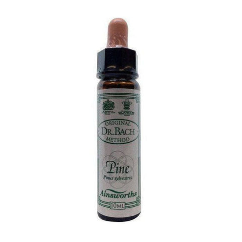 Santiveri Bach Pine 10ml herbal remedy bottle with dropper, natural supplement from Jag Couture London - New York.