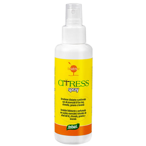 Santiveri Citress Spray 100ml from Jag Couture London New York, a natural citrus-flavored oral spray in a clear bottle.