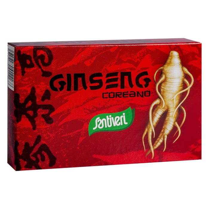 Santiveri Ginseng 40 capsules by Jag Couture London New York, featuring herbal supplement capsules on a white background.