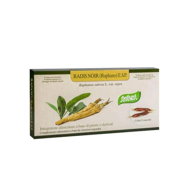 Santiveri Radis Noir Esp herbal supplement in a 60ml bottle, displayed on a neutral background.