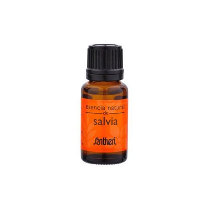 Santiveri Sage Essential Oil in a 14ml bottle, highlighting the natural herbal product with a focus on Sage fragrance and packaging