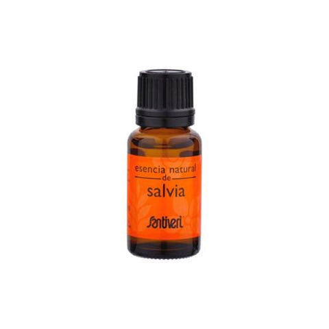 Santiveri Sage Essential Oil in 14ml bottle, featuring natural sage leaves and essential oil for aromatic and therapeutic use